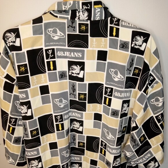 Fourty Eight 48 Jeans SZ XXL Big and Tall Button Up Shirt‎ Y2K 90s - Picture 8 of 9